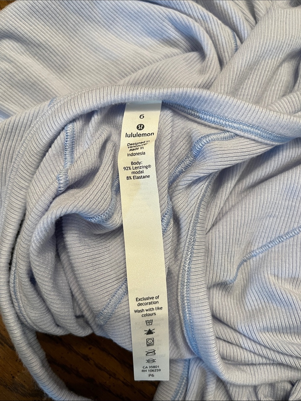 Lululemon Ribbed Modal Racerback Tank Top,‎ size 6 - Picture 12 of 13